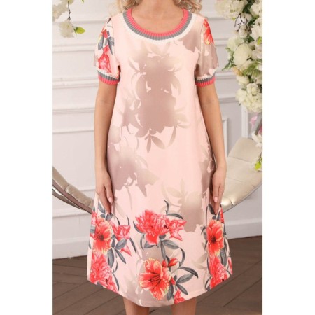 Women's dress, size 46, pink color-8