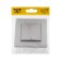 Tot Matte Glass switch, 10 a, 1 cl., With backlight, hidden, glass, silver