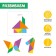 Magnetic tangram in the book "Logikum"