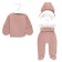 Kit for newborns, beige-pink color, height 62 cm