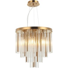 Люстра подвесная Style rain 6xE14 40Вт, размер 40x40x53-150 см, цвет бронза