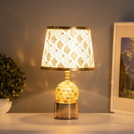 Table lamp "Koan" 1x40W E27+LED 5W backlight gold 18x18x30cm-1
