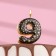 Candle in the Sanata cake, number "9", black with gold stars, 5.5 cm