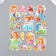 Plastic sticker, 6D cardboard with sparkles "World of Mermaids" 25.5x17.5 cm