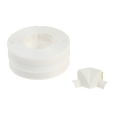 Border tape 4walls, white, with 2 corners and 2 plugs, 38 mm x 3.35 m