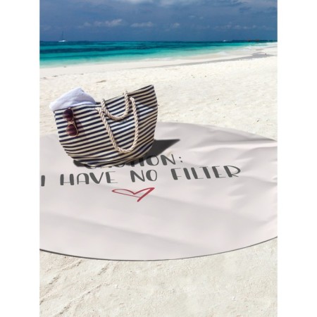 Pareo and beach rug "Without filters", D = 150 cm-2