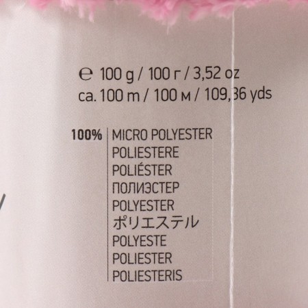 Yarn "Fable Fur" 100% micropoliester 100m/100g (973 pink)-3