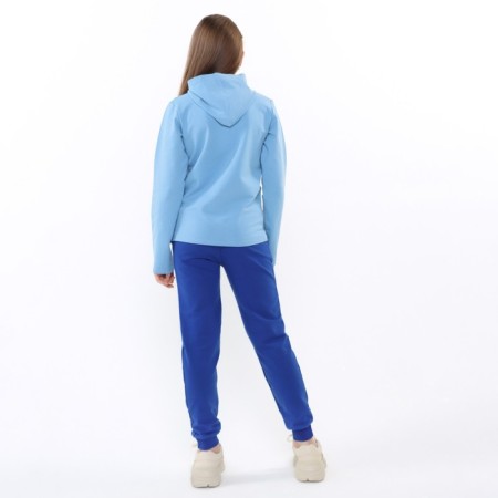 Толстовка для девочек, цвет голубой , рост 146 см-3