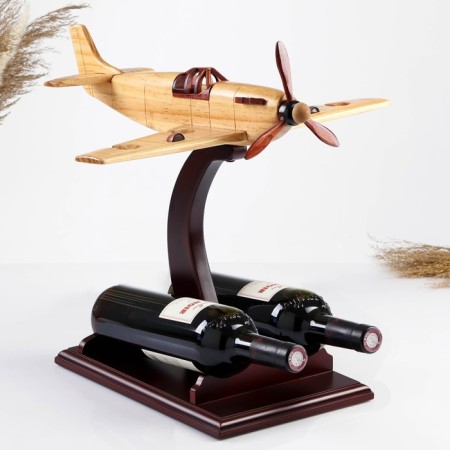 Mini-bar/stand for a bottle plane, 39 x 39 x 41 cm, beige