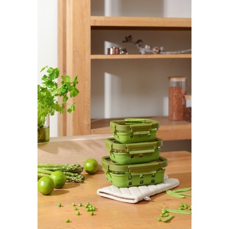 Container for baking, storage and carrying of products in the Smart Solutions cover, green color, 640 ml-12