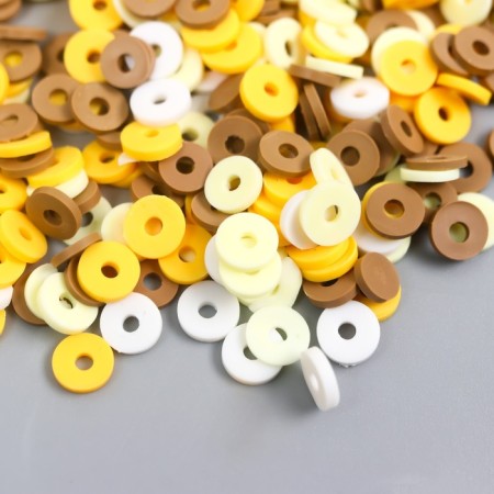 Beads for the creativity of PVC "Ring yellow" set ≈ 330 pcs 0.1x0.6x0.6 cm-1