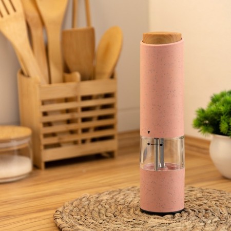 Electric mill Luazon Let- 003, plastic, from batteries, pink-1