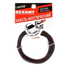 Acoustic cable Rexant ShVPM, 2x0.25 mm², 5 m, red-black, 01-6101-3-05