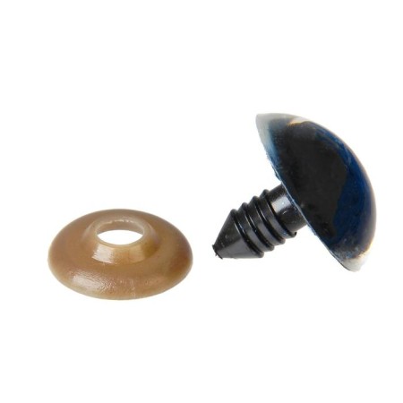 Rifle eyes with plugs, “sparkles” set 16 pcs, size 1 pc: 2.6 cm, blue color is blue-1