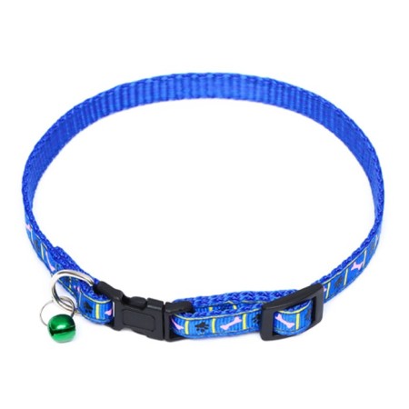 The two -layer collar with the fastx "Bones and legs", 30 x 1 cm, blue-1