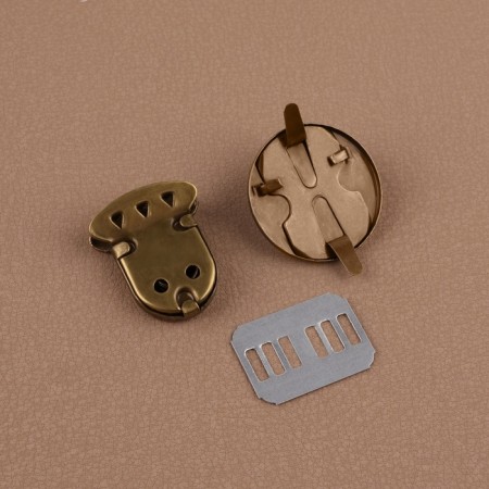 Bag -3 × 3 cm fastener, bronze color-3
