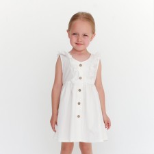 Children's dress on buttons KAFTAN, p. 36 (134-140), white