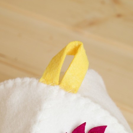 Banch hat for children with an applique "Dragon", lavender-2