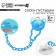 Set: nipple - a dummy with a crocodile holder, classic, +6 months, blue color