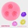 Mold Dolyana "Three Small Roses", silicone, 4.5 cm, pink color