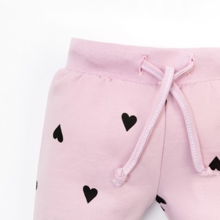 Costume: sweatshirt and pants crumb I am "hearts", height 86-92 cm, pink-8