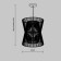 Suspended lamp Freya Fr5405PL-01B4 Cottage, 300x300x350 mm, E14, 1x40W, black color