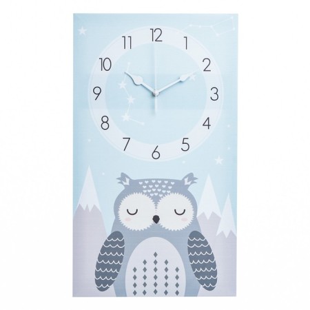 Carty clock wall "owl", smooth move, 35 x 60 cm, aa-1