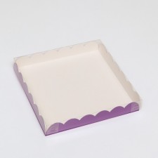 Box for cookies, lilac, 21 x 21 x 3 cm