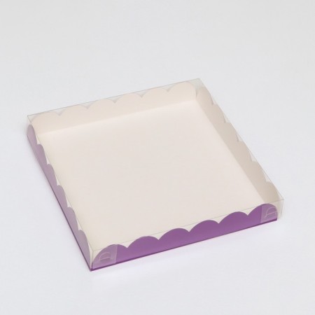 Box for cookies, lilac, 21 x 21 x 3 cm