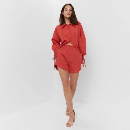 Women's costume (blouse, shorts) minku: casual collection color red, size 48-5