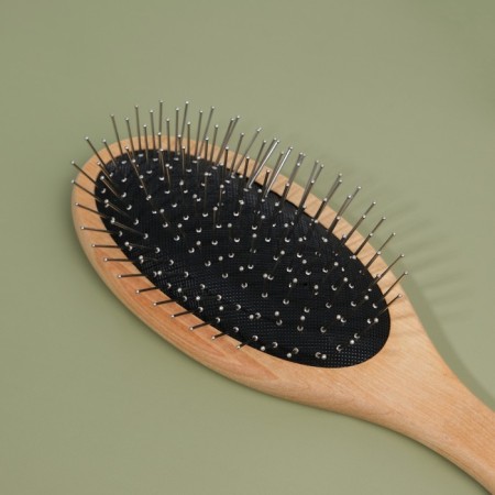 Massage comb, 22 × 7 cm, beige color/black-2