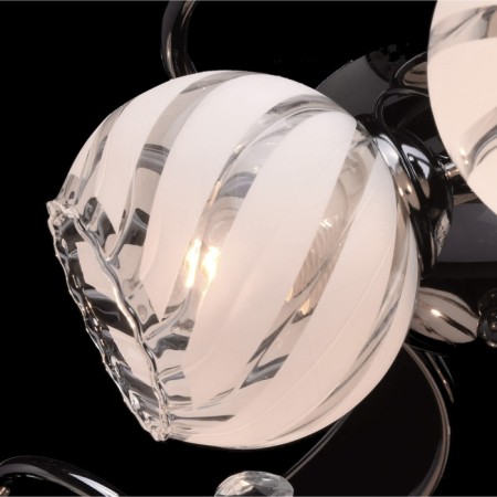 Ceiling chandelier "Grace" 6x60W E27 Nickel 56x56x18cm-3