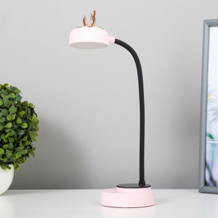 Table lamp "Ears" LED 3 modes 2W USB pink 6x12x37 cm Risalux