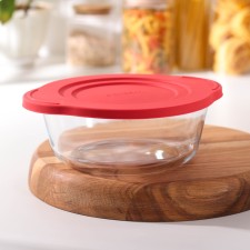 Borcam, 1.45 liter frying pots made of heat -resistant glass for baking, with a lid