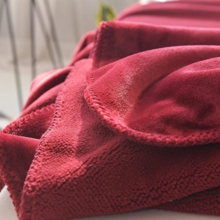 Sofia bedspread, size 220x240 cm, burgundy color-6