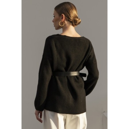 Cardigan female, size XL, black color 62050-1