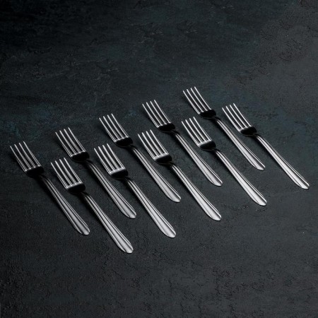 Diningral fork "Mirage", h = 19 cm, thickness 0.8 mm, silver color-1