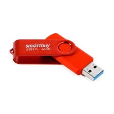 Flash drive Smartbuy 064GB3TWR, 64 GB, USB3.0, th Up 70 MB/s, PBU up to 40 Mb/s, Krasnaya