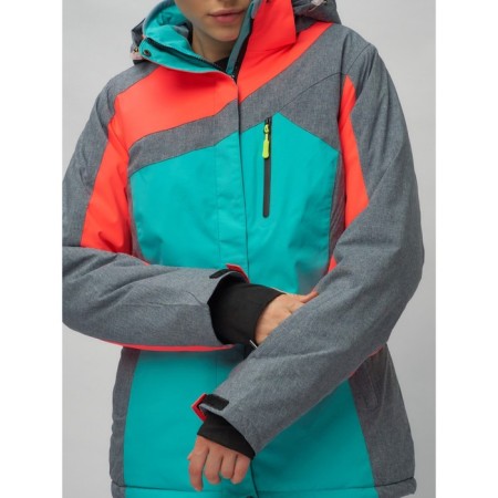 Ski suit female, size 44, green color-3