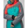 Ski suit female, size 44, green color