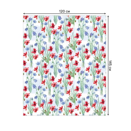 Tables on the table "Field bouquets", rectangular, oxford, size 120x145 cm-1