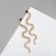 Hanging earrings "snake" thin, black color in gold