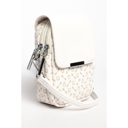 Cross-Body Bag, eco-leather, Ludor white, 12x5x19 cm-1