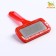 Pucker "Simple" with a transparent handle, without drops, 9.5 x 13.8 cm, red