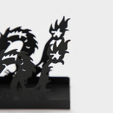Magistro “Dragon” napkin, 14 × 4 × 9 cm, black color-5