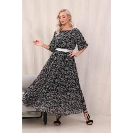 Female dress, size 46, black color-5
