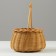Wicker basket, 15.5 x 8/19.5 cm, rattan