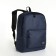 Youth backpack from textiles on lightning, 3 pockets, blue color