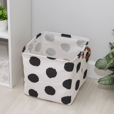 Storage basket "Dalmatin", 33 × 33 × 31 cm, black and white color-1