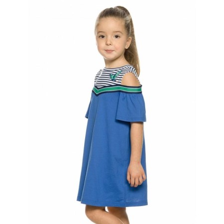 Dress for girls, height 92 cm, blue color-1